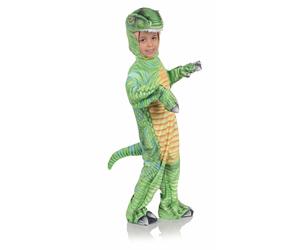 Underwraps T-Rex Preistorico Dinosauro Verde Bambini Costume Halloween 27621