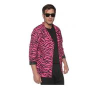 Underwraps Zebra Giacca Rosa Blu Bianco 80'S Rock Uomo Costume Halloween 2870