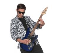 Underwraps Zebra Giacca Rosa Blu Bianco 80'S Rock Uomo Costume Halloween 2870