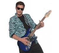 Underwraps Zebra Giacca Rosa Blu Bianco 80'S Rock Uomo Costume Halloween 2870