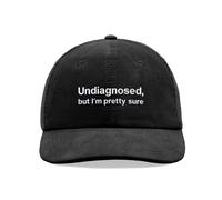 Undiagnosed, But I'M Bello Sicuro Corduroy Cappello Baseball Vintage Unisex Dad
