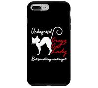 Undiagnosed But Something Aint Right Funny Crazy Cat Lady Custodia per iPhone 7 Plus/8 Plus