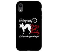 Undiagnosed But Something Aint Right Funny Crazy Cat Lady Custodia per iPhone XR