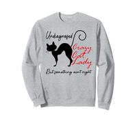 Undiagnosed But Something Ain't Right Funny Crazy Cat Lady Felpa