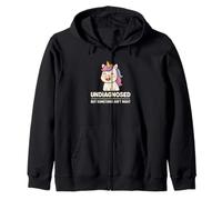 Undiagnosed But Something Ain't Right Funny Kawaii Unicorn Felpa con Cappuccio