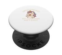Undiagnosed But Something Ain't Right Funny Kawaii Unicorn PopSockets PopGrip Adesivo