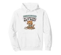 Undiagnosed But Something Ain't Right Grumpy Funny Cat Felpa con Cappuccio