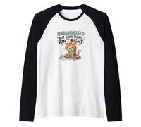 Undiagnosed But Something Ain't Right Grumpy Funny Cat Maglia con Maniche Raglan