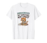 Undiagnosed But Something Ain't Right Grumpy Funny Cat Maglietta