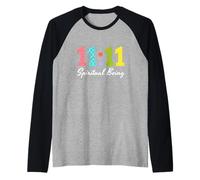 Undici 11 Angel Time 1111 Sincronicità dell'essere Spirituale Maglia con Maniche Raglan