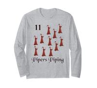 Undici Pipers Piping Funny Christmas Pipers Maglia a Manica
