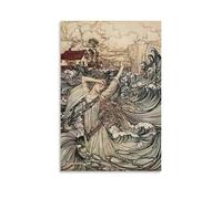 Undine by Arthur Rackham - Poster vintage su tela, decorazione artistica da parete, stampe artistiche su arte moderna per soggiorno, bagno, camera da letto, casa, 30 x 45 cm