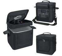 Undomip Borsa per il trasporto compatibile con ECOFLOW River 2 Max, Power Storage Bag con tracolla regolabile, morbida copertura generatore con cerniera laterale, 27 x 25,5 x 20 cm (nero, per River 2
