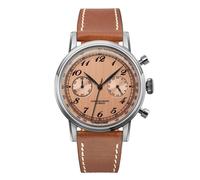 Undone Urban Crono Ibrido Meccanico Quarzo Salmone Acciaio Pelle Orologio Uomo