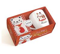 Une année qui bouillotte de bonheur: Coffret avec 1 mug et 1 adorable bouillotte chat de la fortune