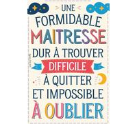 Une Formidable Maîtresse Est Difficile À Trouver: Agenda 2026 2027 | Joli Planificateur Semainier Personnalisé Pour les Enseignants.