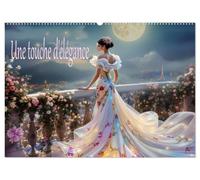 Une touche d'élégance (Calendrier mural 2027 DIN A2 vertical), CALVENDO calendrier mensuel: Douze femmes mystérieuses au clair de lune, au-dessus de la ville.
