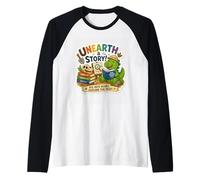 Unearth a Story Summer Library Reading 2026 Dinosaur Prize Maglia con Maniche Raglan