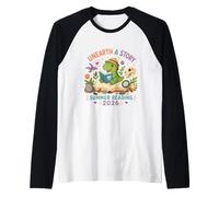 Unearth a Story Summer Library Reading 2026 Dinosaur Prize Maglia con Maniche Raglan