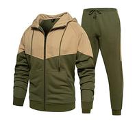 UNeedVog Pantaloni Sportivi A Manica Lunga Maschile con Cappucci per I Pantaloni Della Tuta A 2 Pezzi Da