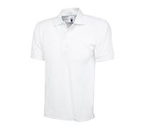 Uneek - Polo unisex, in tessuto da 250 g/mq White Large