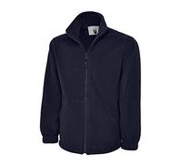 Uneek UC601 - Giacca in micropile con cerniera intera, taglia L, 380 g/m², colore: blu navy