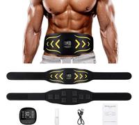 Unegnel Elettrostimolatore Muscolare,Elettrostimolatore Addominali con 10 modalità e 30 intensità,EMS Elettrostimolatore Muscolare USB Ricaricabile, Uomo Donna Attrezzo Fitness Home