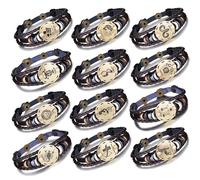 Unendlich U Braccialetto con segni zodiacali, stile punk, per uomo e donna, in pelle intrecciata e lega multistrato, 1 / 12 pezzi e base metal, colore: 12 Sternbilder, cod. B2356-12