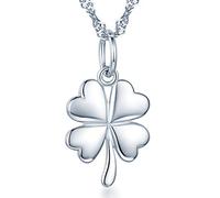 Unendlich U - Ciondolo a forma di quadrifoglio, in argento Sterling 925, da uomo e da donna, idea regalo per la persona amata, Argento sterling