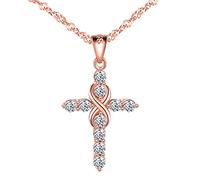 Unendlich U Collana da donna in argento Sterling 925, con simbolo dell'infinito, con zirconi, Zirconia cubica