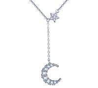 Unendlich U Collana da donna in argento Sterling 925 con zirconi