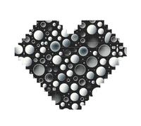 Uneven Pictures, puzzle con immagine a forma di cuore, in legno