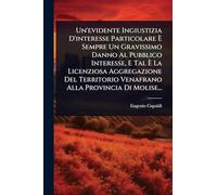 Un'evidente Ingiustizia D'interesse Particolare È Sempre Un Gravissimo Danno Al Pubblico Interesse, E Tal È La Licenziosa Aggregazione Del Territorio Venafrano Alla Provincia Di Molise...