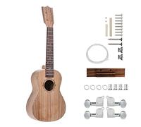 Unfinished 23'' 26'' Ukelele 4 Corde Chitarra Kit Fai Da Te Zebrawood Corpo Tastiera Pioli Corde Dado Del Ponte Corpo chitarra (Color : 23 Inch)
