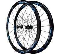 UNFRASLOP 700C Cerchio per Bici da Strada 28 Pollici Ruota di Bicicletta Doppia Parete Rim Cut 7 8 9 10 11 12 velocità per Freni C/V/Freni A Pattino QR,Blu
