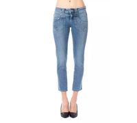Ungaro Fever Light Blue Cotton Women Capri Jeans - W27