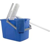 Unger Kit di base per Windows Washing con 2 in 1 in microfibra, polo collapsible pole, panno in microfibra e bucket