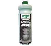 Unger Power Liquid detergente concentrato per vetri 1 LT, Pulisce senza Aloni