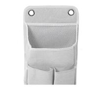 UNGFEI 4 organizer da parete grigio in tessuto con tasche, portaoggetti | Appendiporta, 8 ganci inclusi, 22 x 10 x 36 cm, campeggio, camper, ufficio, camera da letto