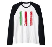 Ungheria Austria Mezza Bandiera Ungherese Austria Patrimonio Maglia con Maniche Raglan