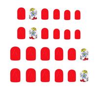 Unghie a pressione corte quadrate con disegni floreali finti lucidi coperture complete stick on manicure per donne 24 pezzi copertura completa unghie