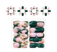 Unghie a pressione natalizie per manicure rapida e festiva francese disegni unghie arte scintillante fiocco di neve bianco bastone sulle unghie