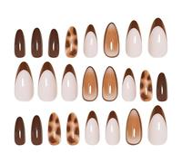 Unghie a pressione - Punte sottili e comode con stampa leopardata in ABS, set manicure adesivo riutilizzabile | Accessorio di bellezza elegante e dalla vestibilità naturale per donne e ragazze, carnev