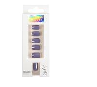 Unghie a pressione, Unghie artificiali, Include colla for unghie, French corta, media, 24 pezzi/set, 1 mini lima(Color:S401)