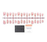 Unghie Acriliche A Pressione - 30 Pezzi Adesivi per Manicure in Rilievo Riutilizzabili - Unghie Finte In Gel E Acrilico,Adatto per Casa, Ufficio, Centro Estetico, Vacanze, Matrimonio e Compleanno