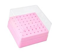 Unghie Art Drill Bit Storage Case 49 Slot Capacità Risparmio di Spazio Design Piatto Contenitore impilabile per Unghie Strumenti Salone Organizzazione Soluzione Universale Holder