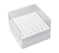 Unghie Art Drill Bit Storage Case 49 Slot Capacità Risparmio di Spazio Design Piatto Impilabile Contenitore per Unghie Strumenti Salone Organizzazione Soluzione Caso