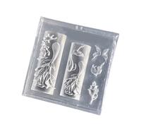Unghie Art Silicone Stampo Mermaid Forma Della Coda Flessibile Manicure Strumento di Formazione Forniture Professionali Per Diverse Occasioni Riutilizzabile Nail Art