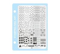 Unghie Art Stamp Professional Nail Salon Stamping Plate 10 Modelli Modelli Stencil per Design Rapido Cambiamento Chiodi Appesi Piastra