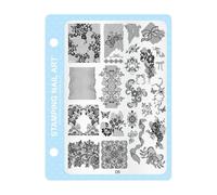Unghie Art Stamp Professional Nail Salon Stamping Plate 10 Modelli Modelli Stencil per Design Rapido Cambiamento Chiodi Appesi Piastra